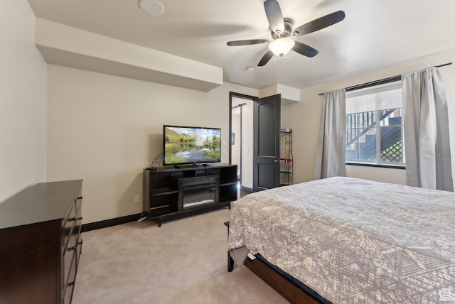 3029 Canyon Links Dr, Park City, UT 84098 - bedroom featuring light colored carpet, baseboards, and a ceiling fan
