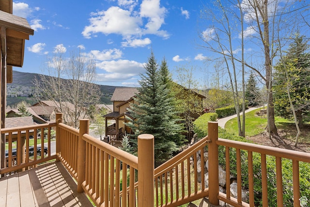 3029 Canyon Links Dr, Park City, UT 84098 - wooden terrace featuring a mountain view