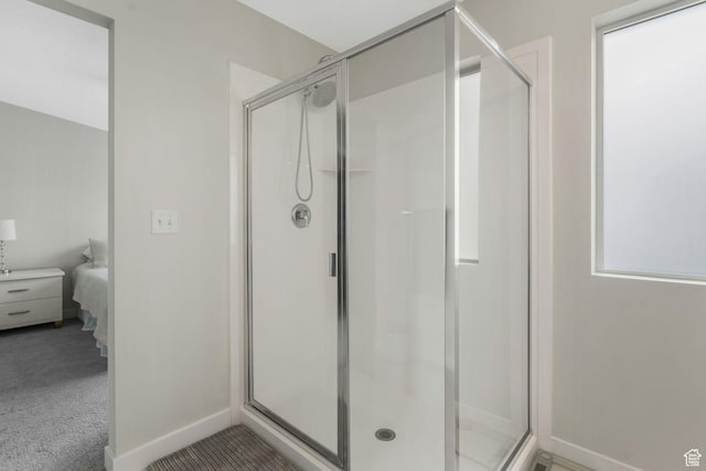 958 W 420 S, American Fork, UT 84003 - bathroom with a shower stall, ensuite bath, and baseboards