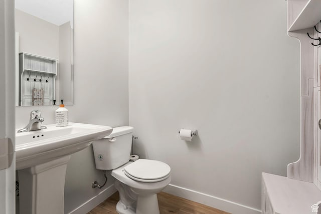 958 W 420 S, American Fork, UT 84003 - bathroom with baseboards, wood finished floors, and toilet