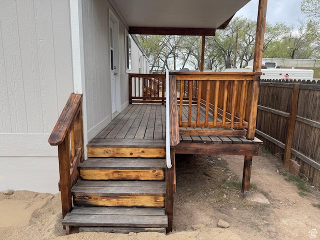22 S 400 E, Myton, UT 84052 - wooden terrace with fence