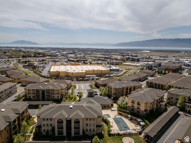 aerial view of a mountainous background