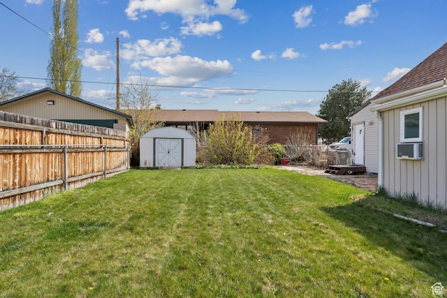 755 42nd St, South Ogden, UT 84403 - view of yard featuring a storage shed, an outbuilding, and cooling unit