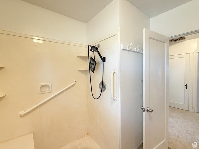 bathroom with a shower