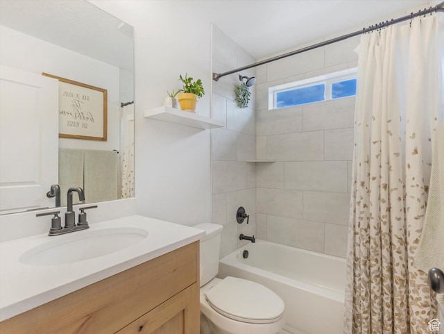 1245 N Clemente Way, Tooele, UT 84074 - full bathroom with shower / tub combo with curtain, toilet, and vanity