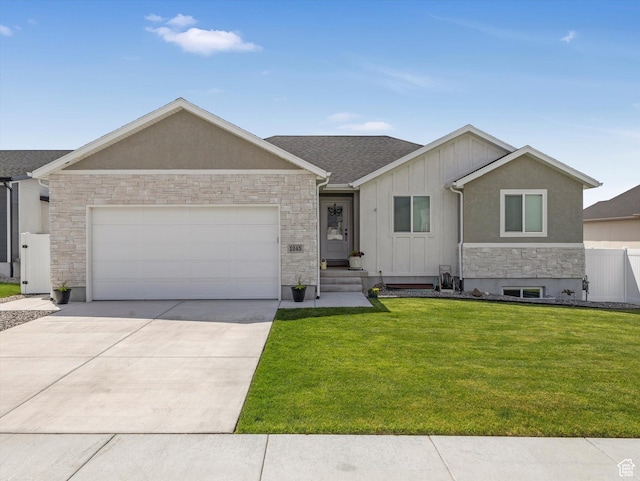 1245 N Clemente Way, Tooele, UT 84074 - ranch-style home featuring board and batten siding, driveway, and stone siding