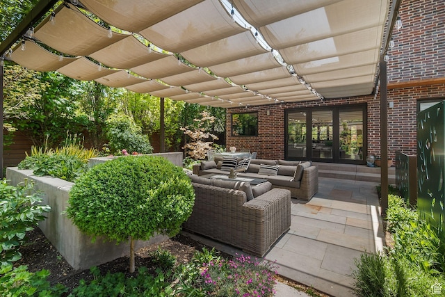 1863 E Hubbard Ave, Salt Lake City, UT 84108 - view of patio featuring a pergola and an outdoor living space