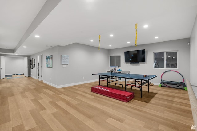 1863 E Hubbard Ave, Salt Lake City, UT 84108 - playroom featuring baseboards, light wood-type flooring, and recessed lighting