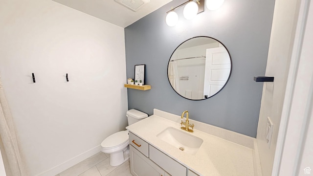 376 S 1080 W Unit 301, American Fork, UT 84003 - bathroom with toilet, vanity, tile patterned flooring, and baseboards