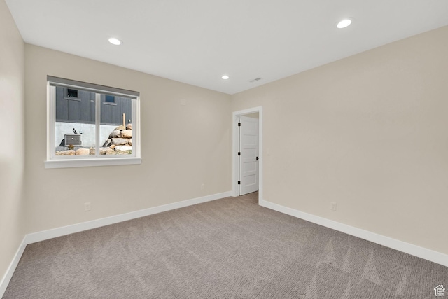 4491 N Seven Bridges Rd, Eden, UT 84310 - carpeted empty room with baseboards and recessed lighting