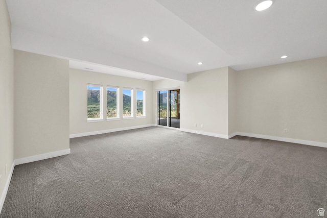 4491 N Seven Bridges Rd, Eden, UT 84310 - carpeted spare room with baseboards and recessed lighting