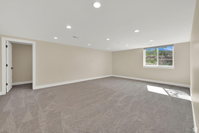 4491 N Seven Bridges Rd, Eden, UT 84310 - spare room with recessed lighting, carpet flooring, and baseboards
