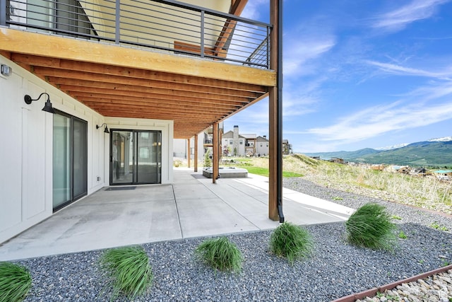 4491 N Seven Bridges Rd, Eden, UT 84310 - view of patio featuring a mountain view