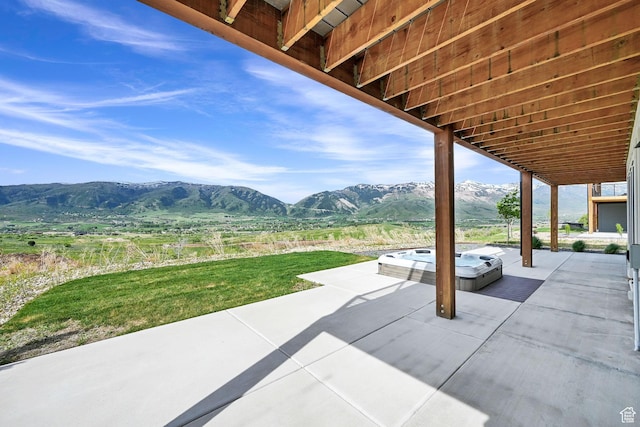 4491 N Seven Bridges Rd, Eden, UT 84310 - view of patio with a mountain view