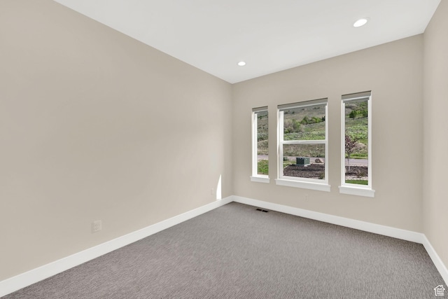 4491 N Seven Bridges Rd, Eden, UT 84310 - carpeted empty room with baseboards and recessed lighting