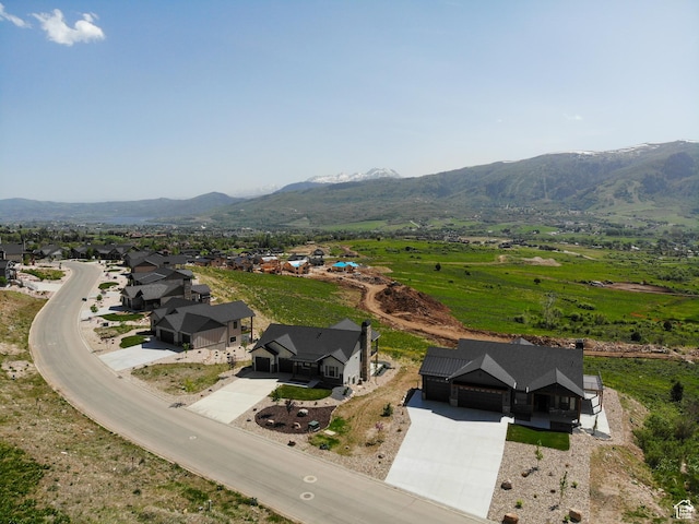 4491 N Seven Bridges Rd, Eden, UT 84310 - aerial view of property and surrounding area with mountains
