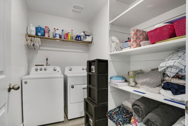 4013 W Cool Ave, Lehi, UT 84043 - laundry area with separate washer and dryer and light wood-type flooring