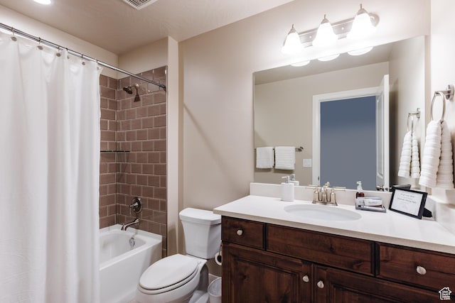 273 N Puerta Dr W, Washington, UT 84780 - full bathroom featuring toilet, vanity, and shower / bathtub combination with curtain