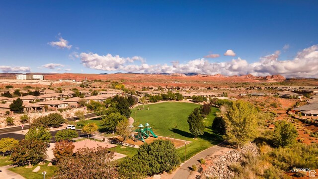 273 N Puerta Dr W, Washington, UT 84780 - aerial view of residential area featuring a mountainous background