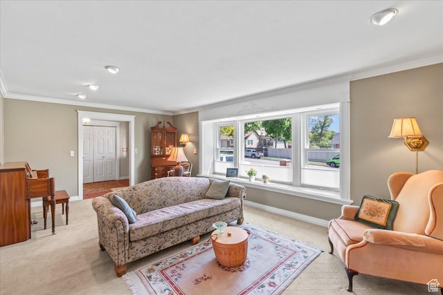 561 E 2780 N, Provo, UT 84604 - living room with light carpet, crown molding, baseboards, and recessed lighting