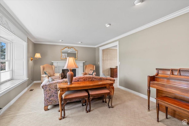 561 E 2780 N, Provo, UT 84604 - living room with ornamental molding, baseboards, and light carpet