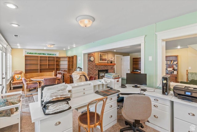 561 E 2780 N, Provo, UT 84604 - office area with a fireplace and recessed lighting