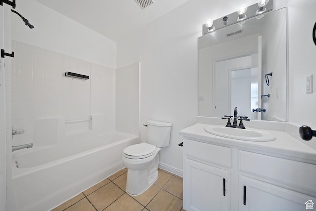 1957 N 2225 W, Clinton, UT 84015 - bathroom with tile patterned flooring, toilet, vanity, and shower / tub combination