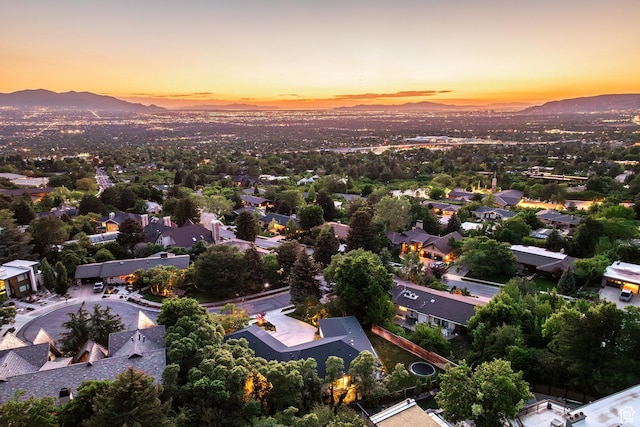 4279 S Lares Cir, Salt Lake City, UT 84124 - aerial view at dusk of a mountain view