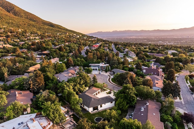 4279 S Lares Cir, Salt Lake City, UT 84124 - aerial view at dusk of a mountain view and a residential view
