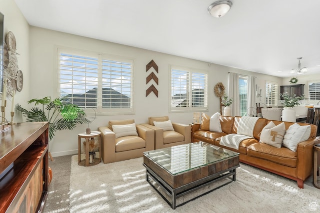 9559 S Lea Heather Way, West Jordan, UT 84081 - living area featuring carpet flooring and baseboards