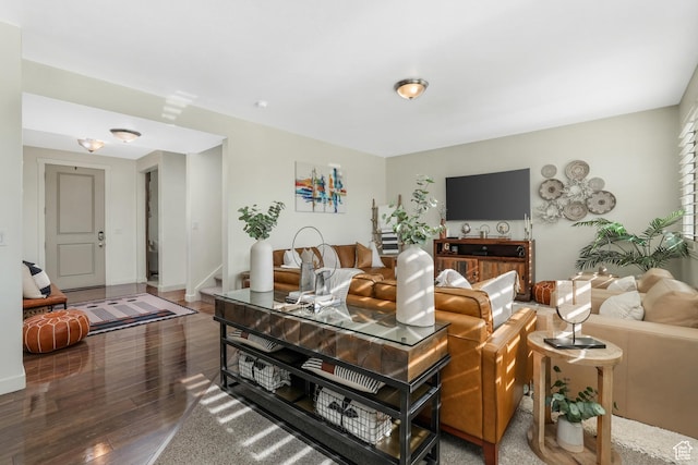 9559 S Lea Heather Way, West Jordan, UT 84081 - living area featuring wood finished floors and stairway