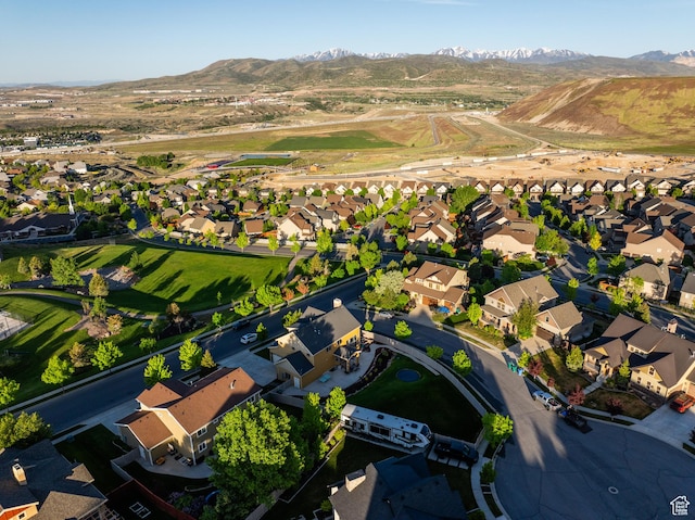 2706 W Falcon Ridge Way, Lehi, UT 84043 - aerial perspective of suburban area featuring a mountainous background