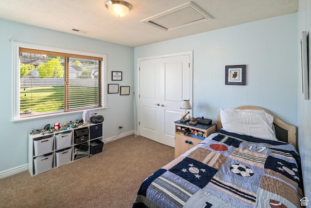 2706 W Falcon Ridge Way, Lehi, UT 84043 - carpeted bedroom with attic access and baseboards
