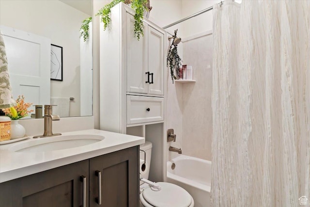 1008 N Vista Loop, Morgan, UT 84050 - bathroom with shower / bathtub combination with curtain, toilet, and vanity