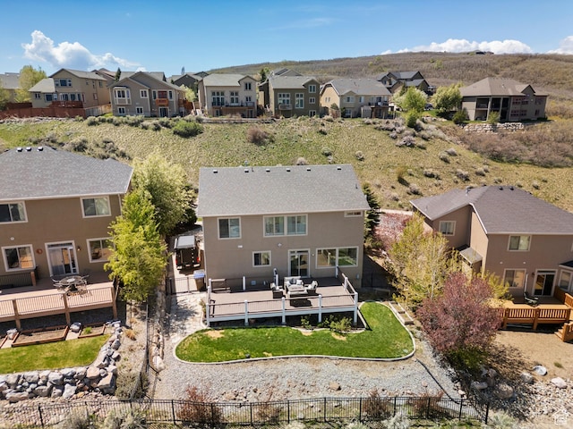 aerial view of residential area