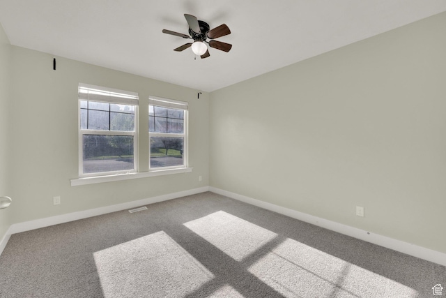 1341 S Sageberry Dr, Santaquin, UT 84655 - carpeted spare room featuring a ceiling fan and baseboards
