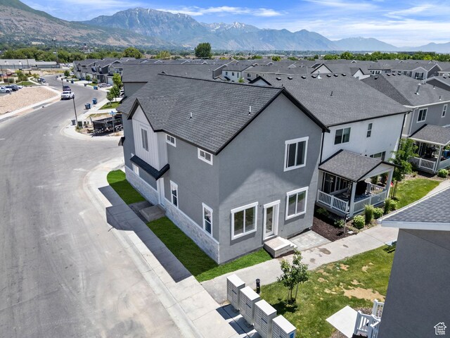 295 N 1580 W Unit 101, Pleasant Grove, UT 84062 - aerial perspective of suburban area with a mountain backdrop