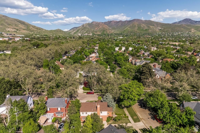 1677 E Yalecrest Ave, Salt Lake City, UT 84105 - aerial view of property's location with a mountainous background and nearby suburban area