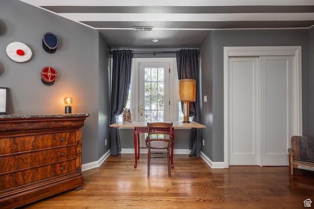 1677 E Yalecrest Ave, Salt Lake City, UT 84105 - office featuring baseboards and wood finished floors
