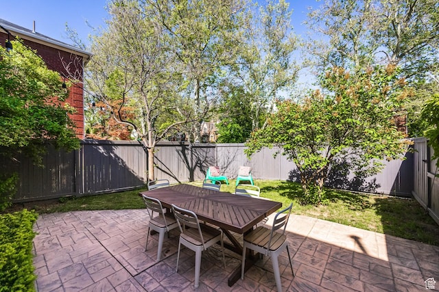 1677 E Yalecrest Ave, Salt Lake City, UT 84105 - fenced backyard featuring outdoor dining area and a patio area