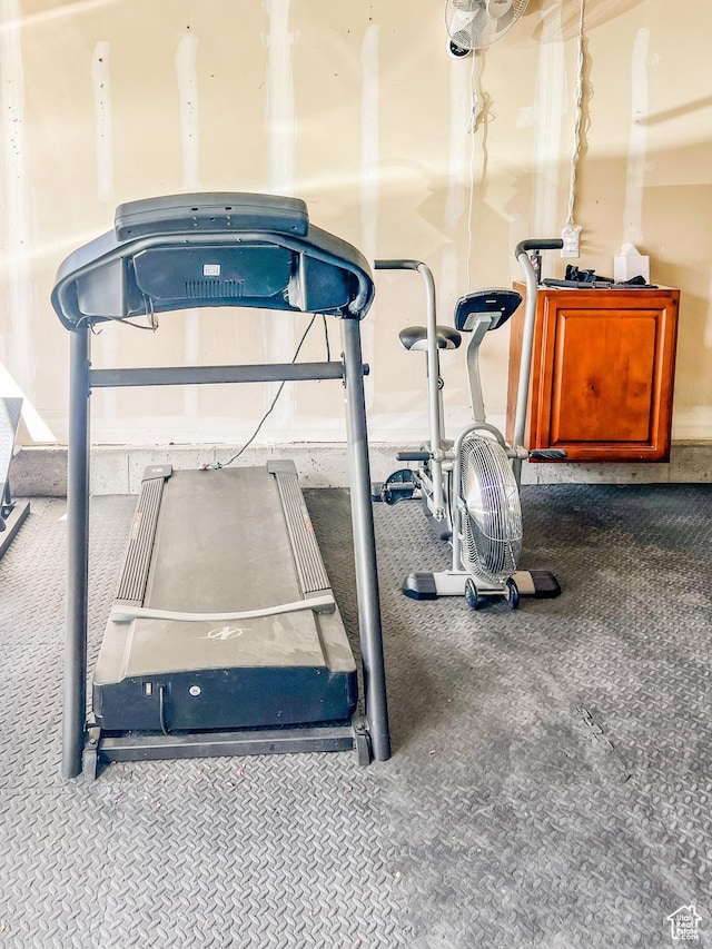 view of exercise area