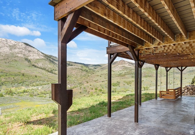 2013 N River View Cir, Huntsville, UT 84317 - view of patio featuring a mountain view