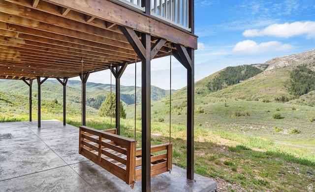 2013 N River View Cir, Huntsville, UT 84317 - view of patio / terrace with a mountain view