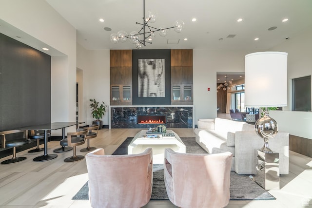 building lobby featuring recessed lighting