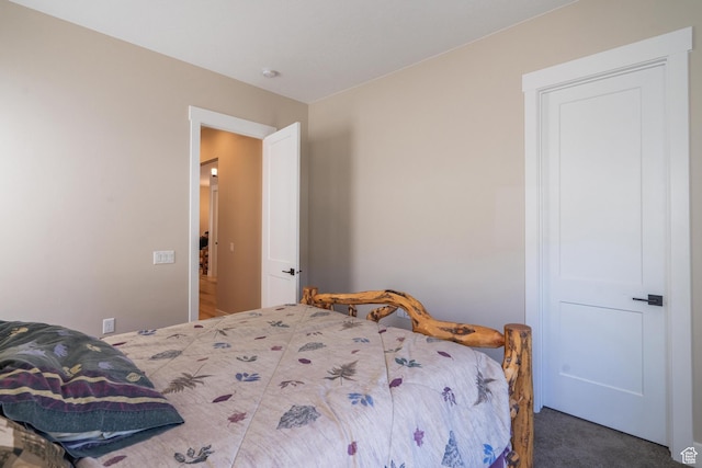 bedroom with carpet