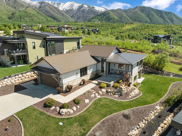 732 S Nebo Cir, Woodland Hills, UT 84653 - view from above of property with mountains