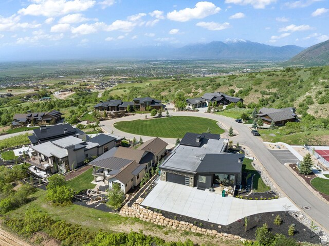 732 S Nebo Cir, Woodland Hills, UT 84653 - aerial view of residential area with a mountain backdrop