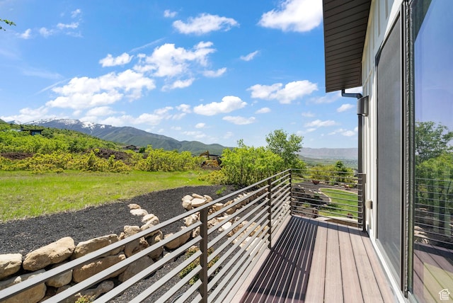 732 S Nebo Cir, Woodland Hills, UT 84653 - balcony featuring a mountain view