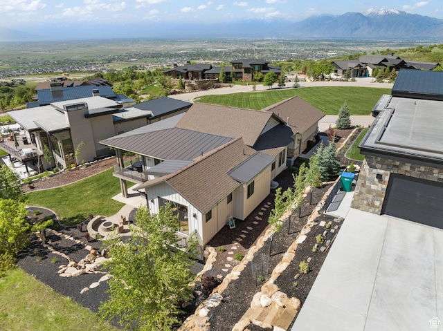 732 S Nebo Cir, Woodland Hills, UT 84653 - aerial perspective of suburban area with a mountainous background
