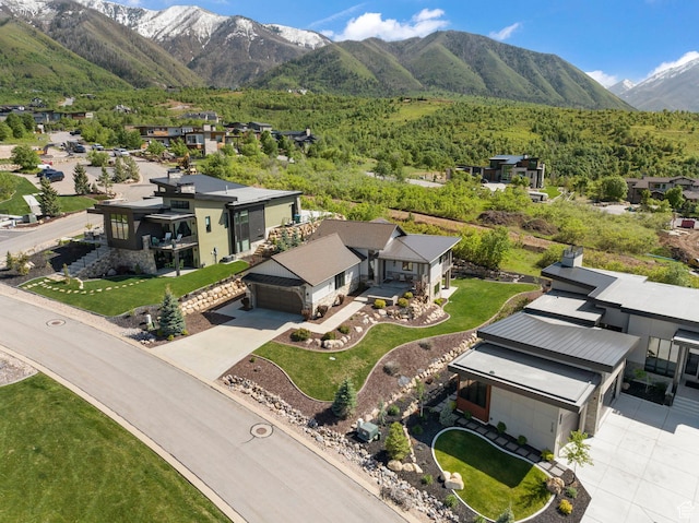 732 S Nebo Cir, Woodland Hills, UT 84653 - aerial view of residential area featuring a mountainous background